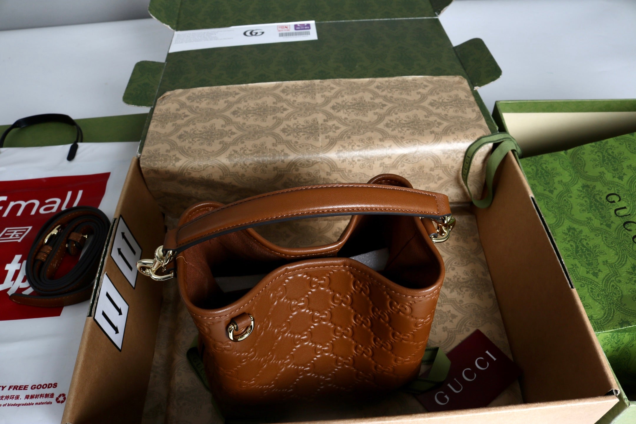 Gucci Emblem Small Bucket Bag