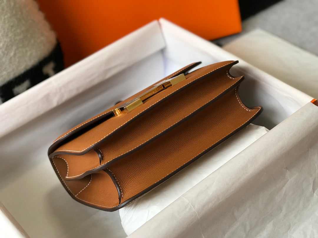 𝑺𝒑𝒆𝒄𝒊𝒂𝒍 𝑪𝒖𝒔𝒕𝒐𝒎𝒂𝒅𝒆 Hermes Constance Gold 37 金棕  Epsom Leather